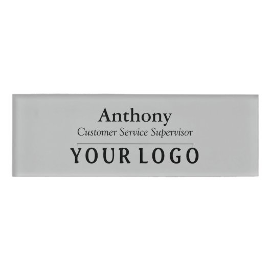 Name Abzeichen Magnet Custom Logo Mitarbeiter Groß Namenschild (Vorderseite)