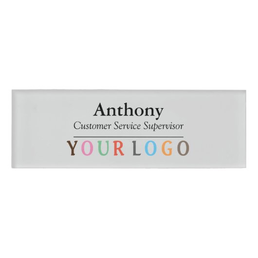 Name Abzeichen Magnet Custom Logo Mitarbeiter Groß Namenschild (Vorderseite)