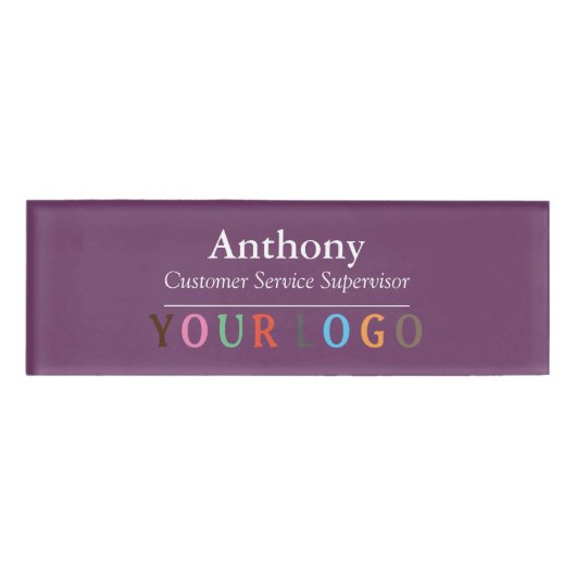 Name Abzeichen Magnet Custom Logo Mitarbeiter Groß Namenschild (Vorderseite)