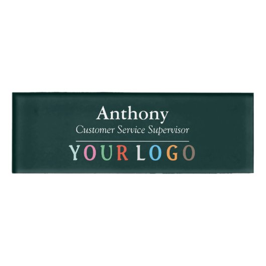 Name Abzeichen Magnet Custom Logo Mitarbeiter Groß Namenschild (Vorderseite)