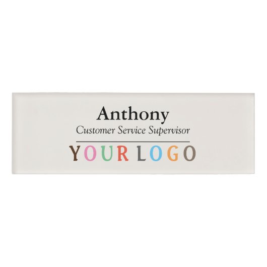 Name Abzeichen Magnet Custom Logo Mitarbeiter Groß Namenschild (Vorderseite)