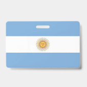 Name Abzeichen mit argentinischer Flagge Ausweis (Rückseite)