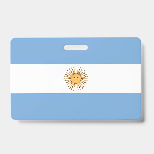 Name Abzeichen mit argentinischer Flagge Ausweis (Vorderseite)