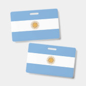 Name Abzeichen mit argentinischer Flagge Ausweis (Vorder- & Rückseite)
