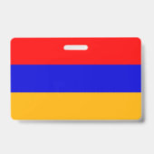 Name Abzeichen mit armenischer Flagge Ausweis (Rückseite)