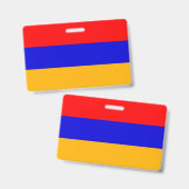 Name Abzeichen mit armenischer Flagge Ausweis (Vorder- & Rückseite)