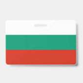 Name Abzeichen mit bulgarischer Flagge Ausweis (Rückseite)