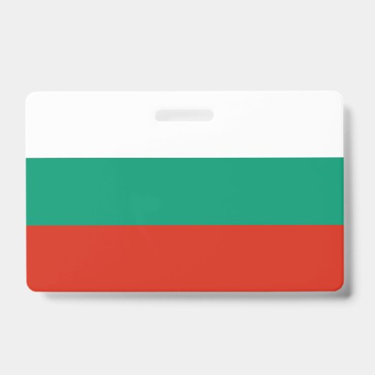 Name Abzeichen mit bulgarischer Flagge Ausweis (Vorderseite)