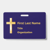 Name Abzeichen mit Christlichem Goldkreuz Ausweis (Vorderseite)