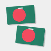 Name Abzeichen mit der Flagge Bangladeschs Ausweis (Vorder- & Rückseite)