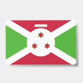 Name Abzeichen mit der Flagge Burundis Ausweis (Rückseite)