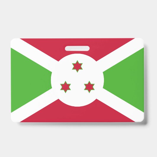 Name Abzeichen mit der Flagge Burundis Ausweis (Vorderseite)