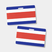 Name Abzeichen mit der Flagge Costa Ricas Ausweis (Vorder- & Rückseite)