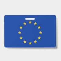 Name Abzeichen mit der Flagge der europäischen Gew