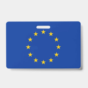 Name Abzeichen mit der Flagge der europäischen Gew Ausweis