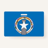 Name Abzeichen mit der Flagge der Nördlichen Maria Ausweis (Rückseite)