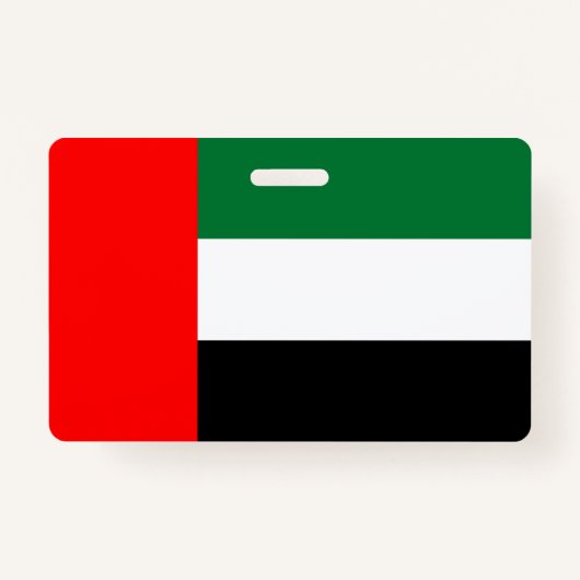 Name Abzeichen mit der Flagge der Vereinigten Arab Ausweis (Vorderseite)