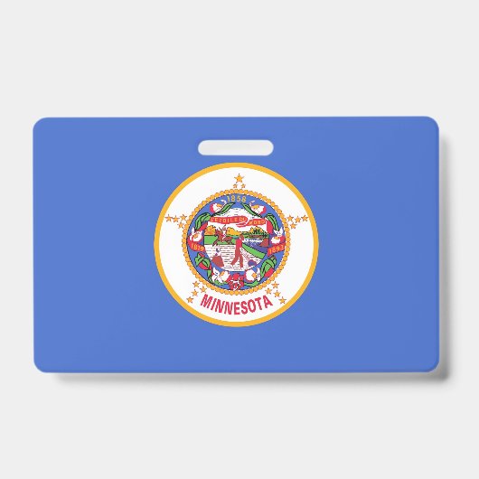 Name Abzeichen mit der Flagge des Staat Minnesota, Ausweis (Vorderseite)