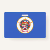 Name Abzeichen mit der Flagge des Staat Minnesota, Ausweis (Rückseite)