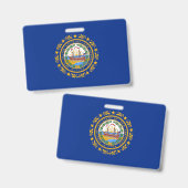 Name Abzeichen mit der Flagge des Staat New Hampsh Ausweis (Front & Back)