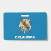 Name Abzeichen mit der Flagge des Staat Oklahoma, Ausweis (Rückseite)