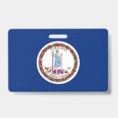 Name Abzeichen mit der Flagge des Staat Virginia, Ausweis (Rückseite)