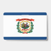 Name Abzeichen mit der Flagge des Staat West Virgi Ausweis (Rückseite)