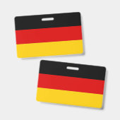 Name Abzeichen mit der Flagge Deutschlands Ausweis (Vorder- & Rückseite)