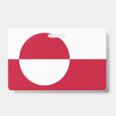 Name Abzeichen mit der Flagge Grönlands Ausweis (Back)