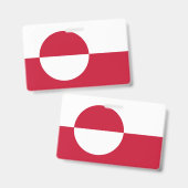Name Abzeichen mit der Flagge Grönlands Ausweis (Front & Back)