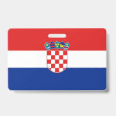 Name Abzeichen mit der Flagge Kroatiens Ausweis (Rückseite)