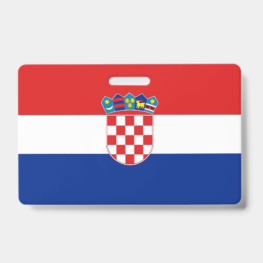 Name Abzeichen mit der Flagge Kroatiens Ausweis (Vorderseite)