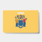 Name Abzeichen mit der Flagge New Jersey Staat, US Ausweis (Rückseite)
