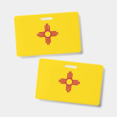 Name Abzeichen mit der Flagge New Mexico Staat, US Ausweis (Vorder- & Rückseite)