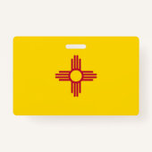 Name Abzeichen mit der Flagge New Mexico Staat, US Ausweis (Rückseite)