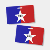 Name Abzeichen mit der Flagge San Antonio Stadt Ausweis (Vorder- & Rückseite)