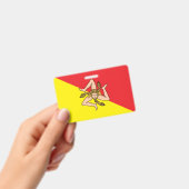 Name Abzeichen mit der Flagge Siziliens, Italien Ausweis (Handheld)