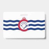 Name Abzeichen mit der Flagge von Cincinnati Stadt Ausweis (Rückseite)