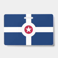 Name Abzeichen mit der Flagge von Indianapolis Sta