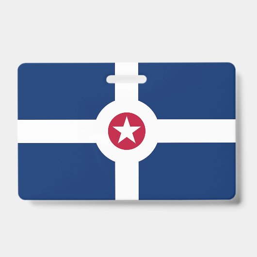 Name Abzeichen mit der Flagge von Indianapolis Sta Ausweis (Vorderseite)