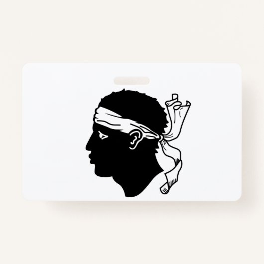 Name Abzeichen mit der Flagge von Korsika, Frankre Ausweis (Vorderseite)