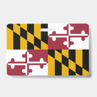 Name Abzeichen mit der Flagge von Maryland Staat, 