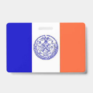 Name Abzeichen mit der Flagge von New York City, U Ausweis