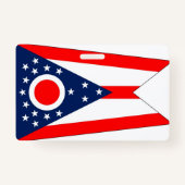 Name Abzeichen mit der Flagge von Ohio Staat, USA Ausweis (Rückseite)