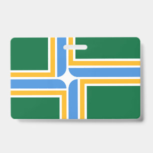 Name Abzeichen mit der Flagge von Portland City Ausweis