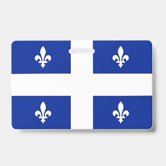 Name Abzeichen mit der Flagge von Quebec Ausweis (Vorderseite)