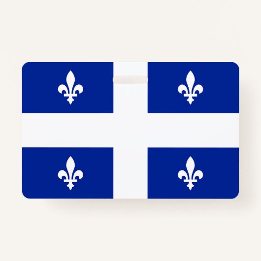 Name Abzeichen mit der Flagge von Quebec Ausweis (Vorderseite)