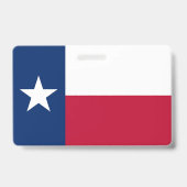 Name Abzeichen mit der Flagge von Texas, USA Ausweis (Rückseite)