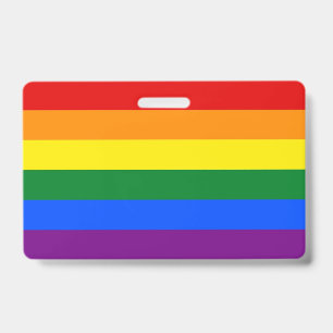 Name Abzeichen mit der Pride-Flagge für LGBT Ausweis