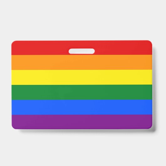 Name Abzeichen mit der Pride-Flagge für LGBT Ausweis (Vorderseite)